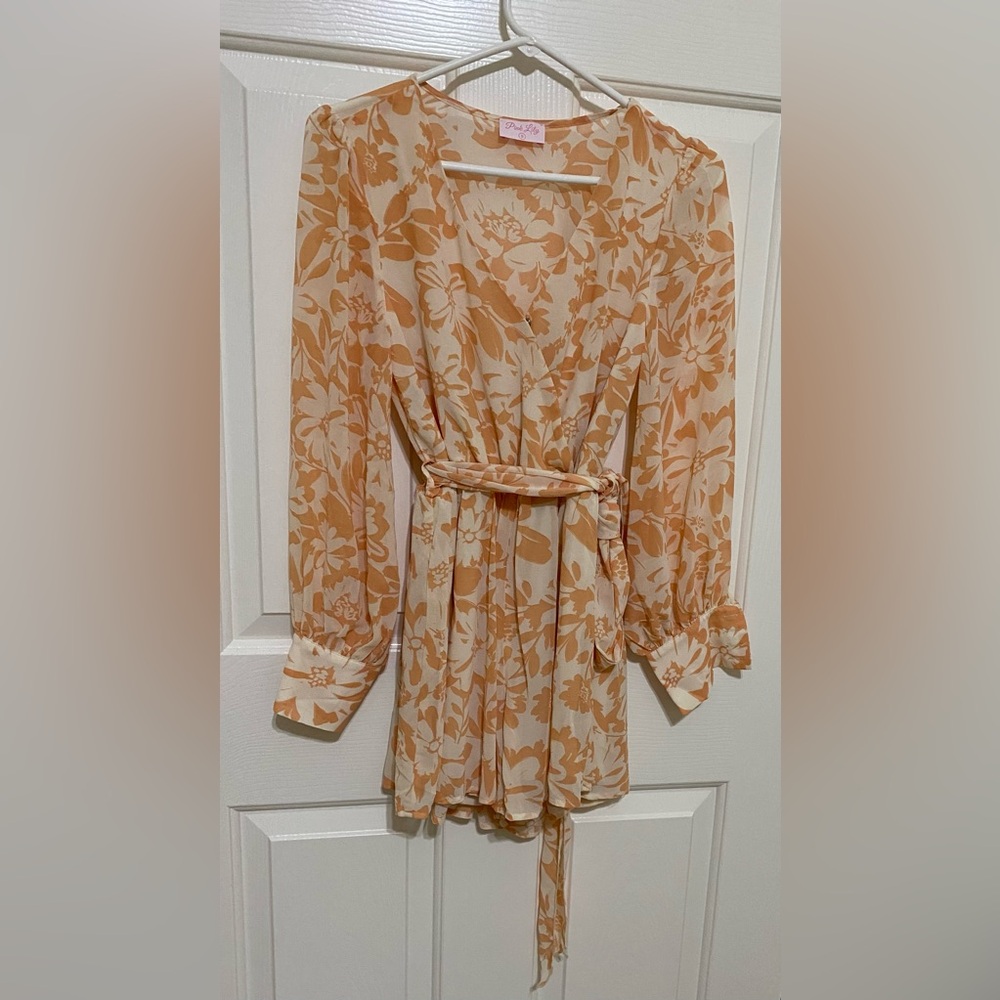 Pink Lily Long Sleeve Romper